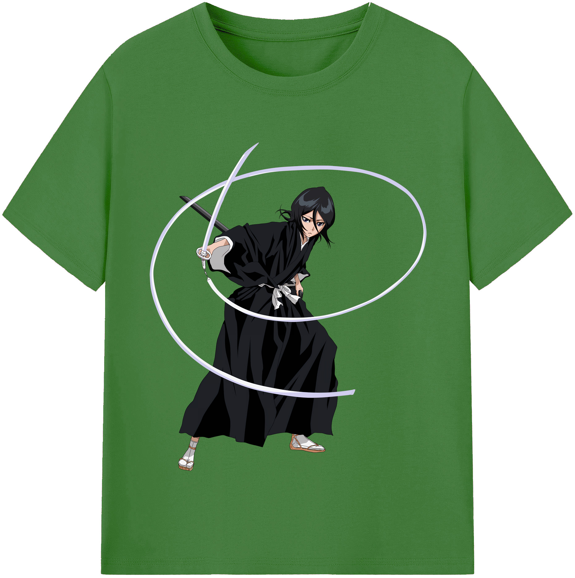 （画像用） ブリーチ 朽木ルキア BLEACH Kuchiki Rukia レディースカジュアルプリントTシャツ（綿100％）